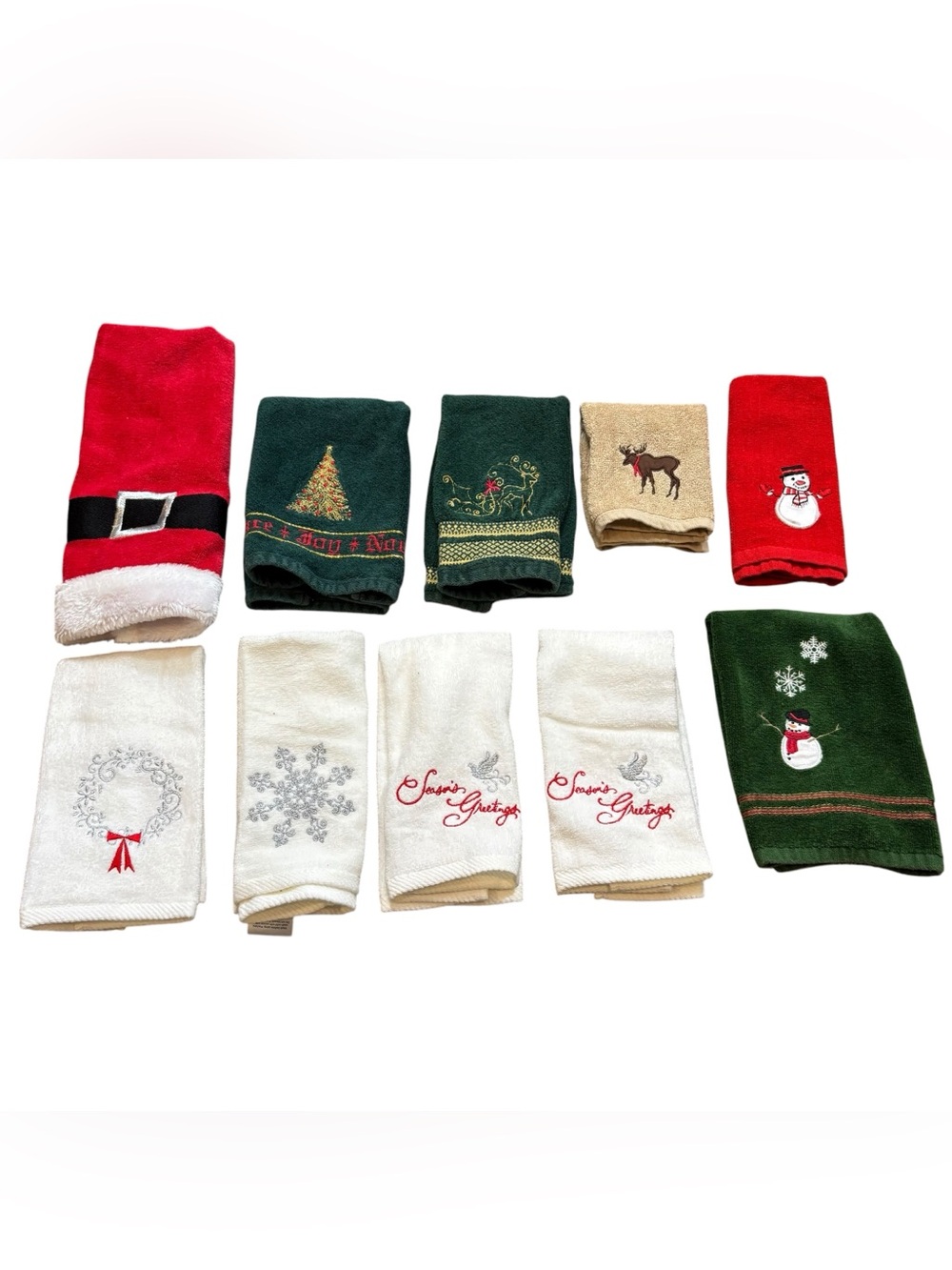 Lot of 10 Holiday Towels Various Brands